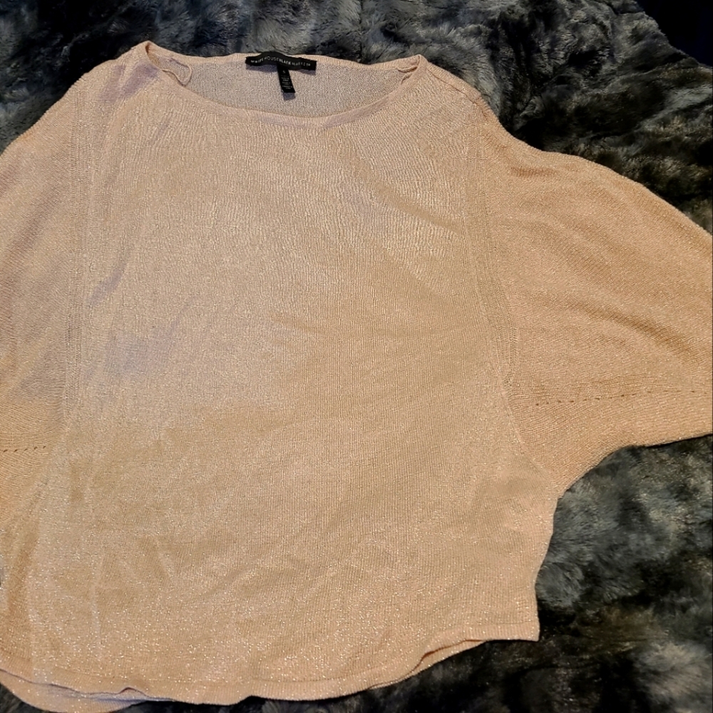 Flutter sleeve sparkly sweater